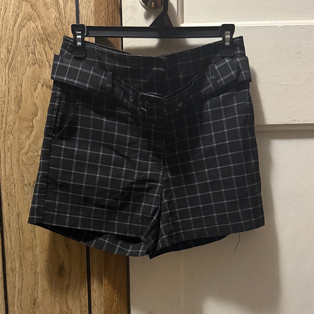 ⭐️ 2/$12 High Waisted Plaid Black Women's Shorts-Single Item